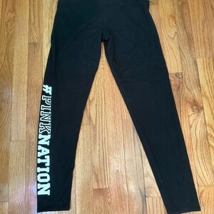PINK Victoria's Secret Black Leggings Sleek Form-Fitting Design